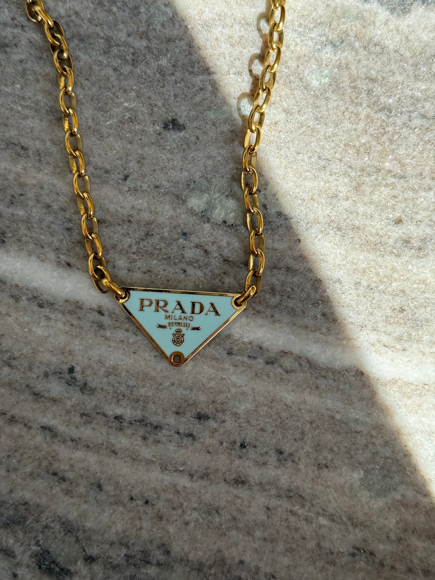 Tiffany Blue Triangle Pendant
