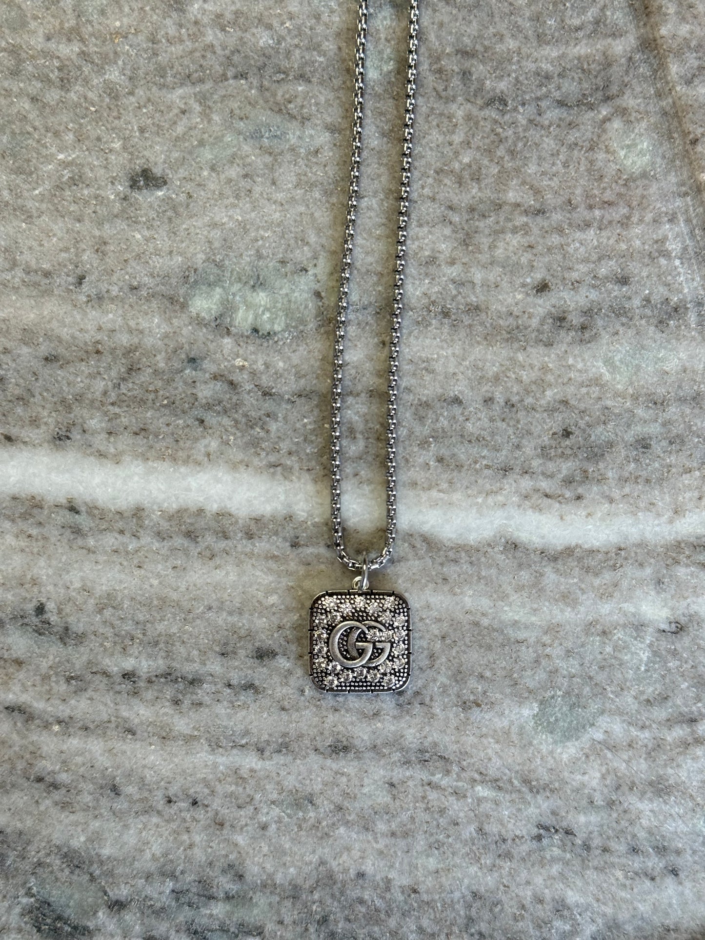 Silver Square G Pendant