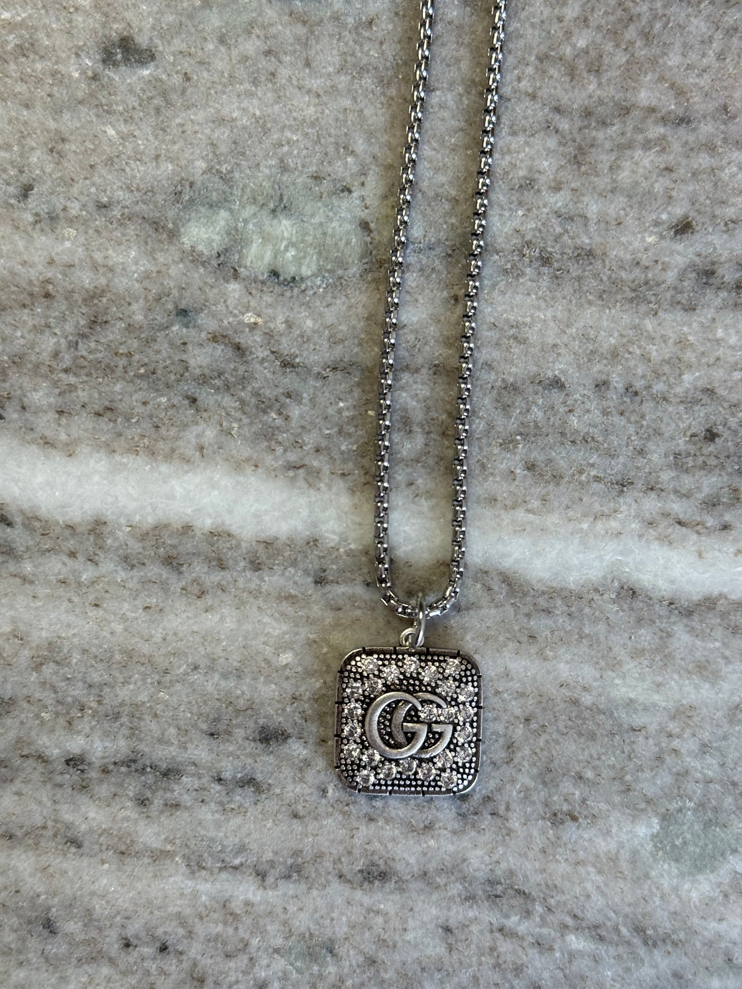 Silver Square G Pendant