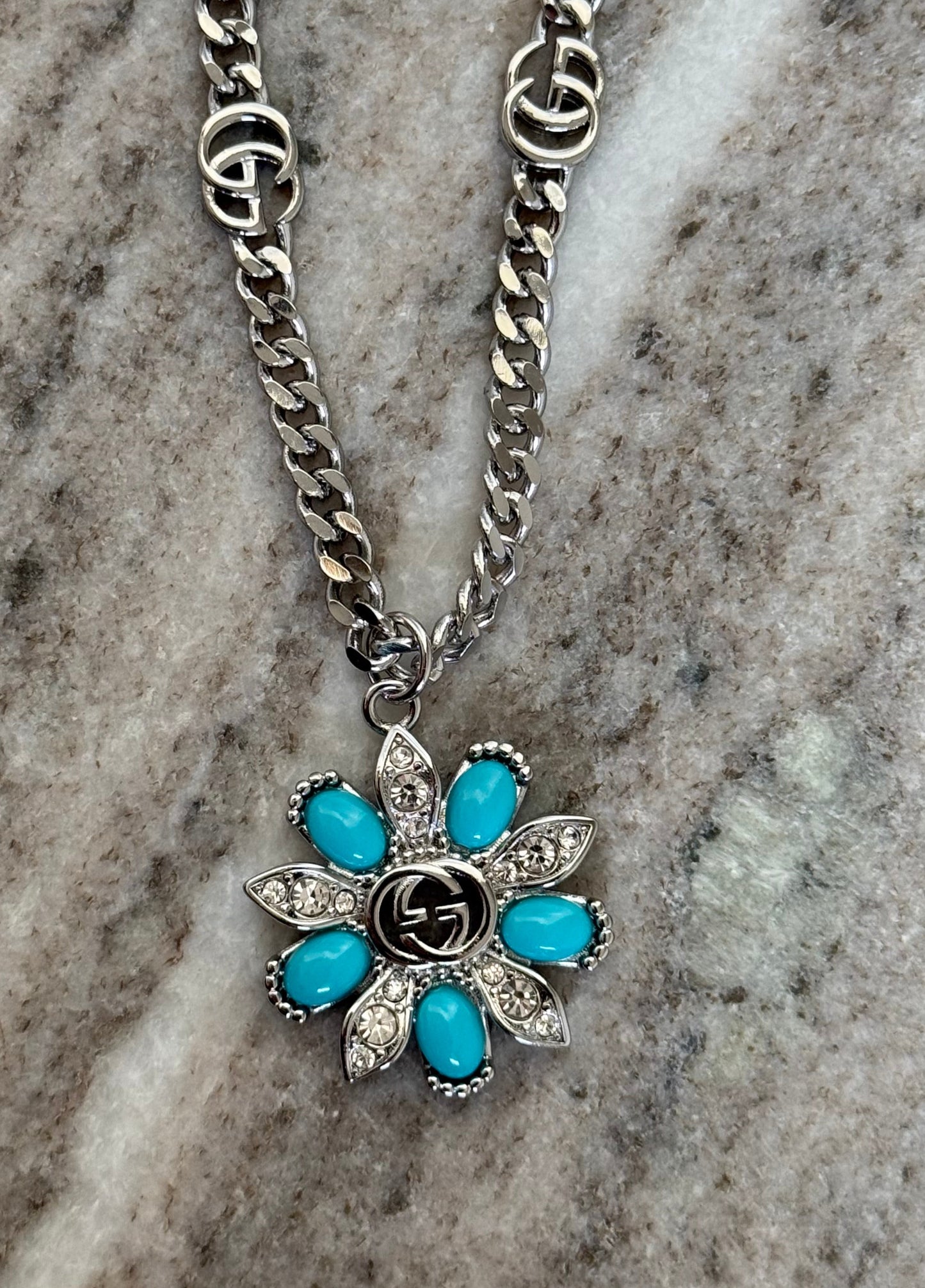 Turquoise Flower Pendant