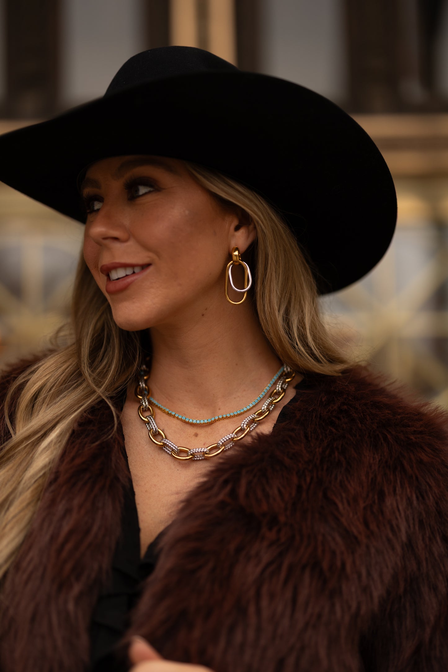 Two Tone Trail Earrings