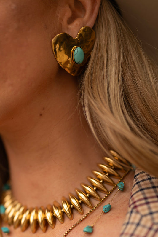 Turquoise Heartbreaker Studs