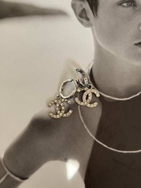 Silver Crystal Earrings