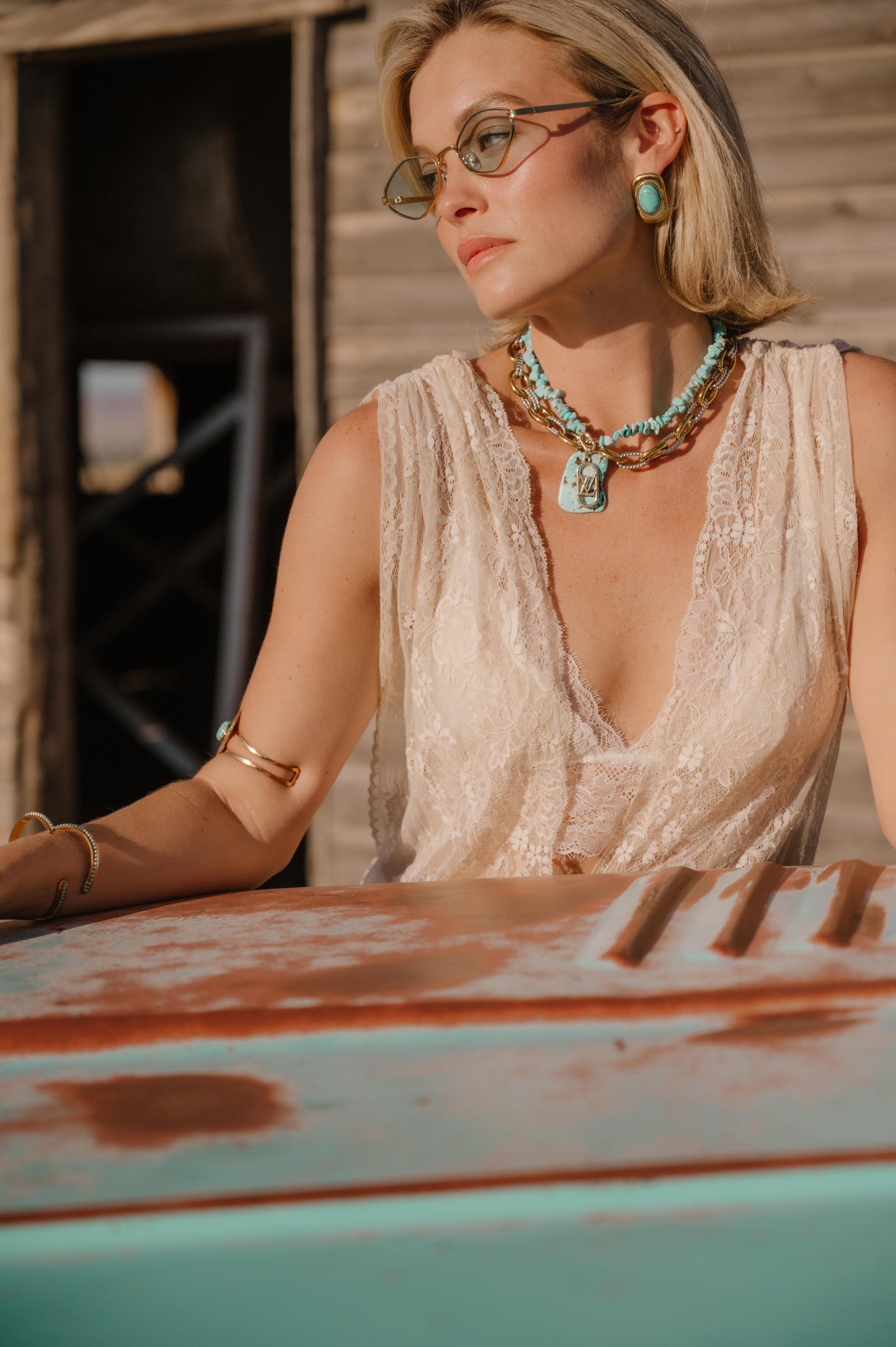 Turquoise Squoval Pendant