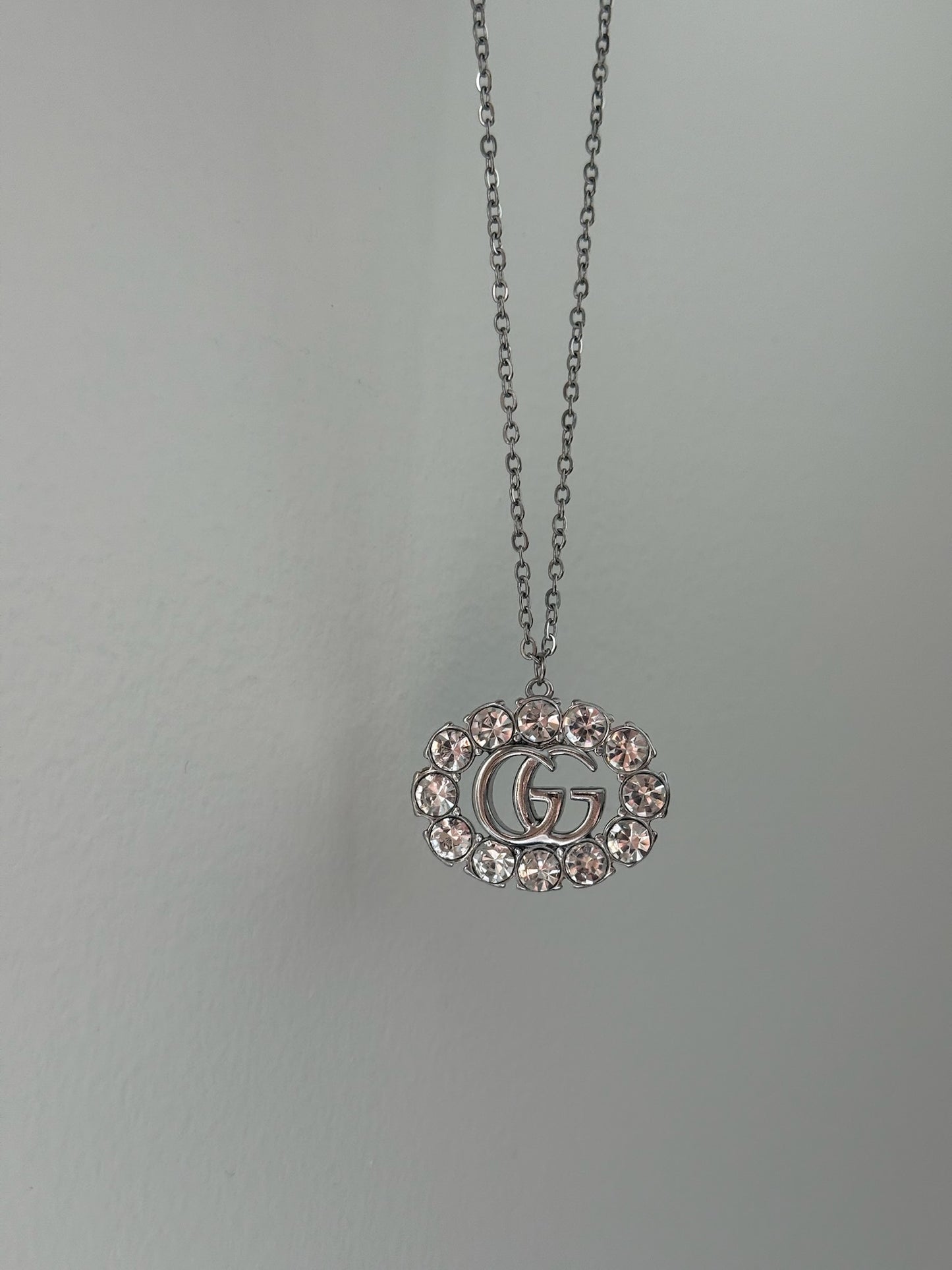 Silver Crystal G Pendant