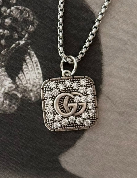 Silver Square G Pendant