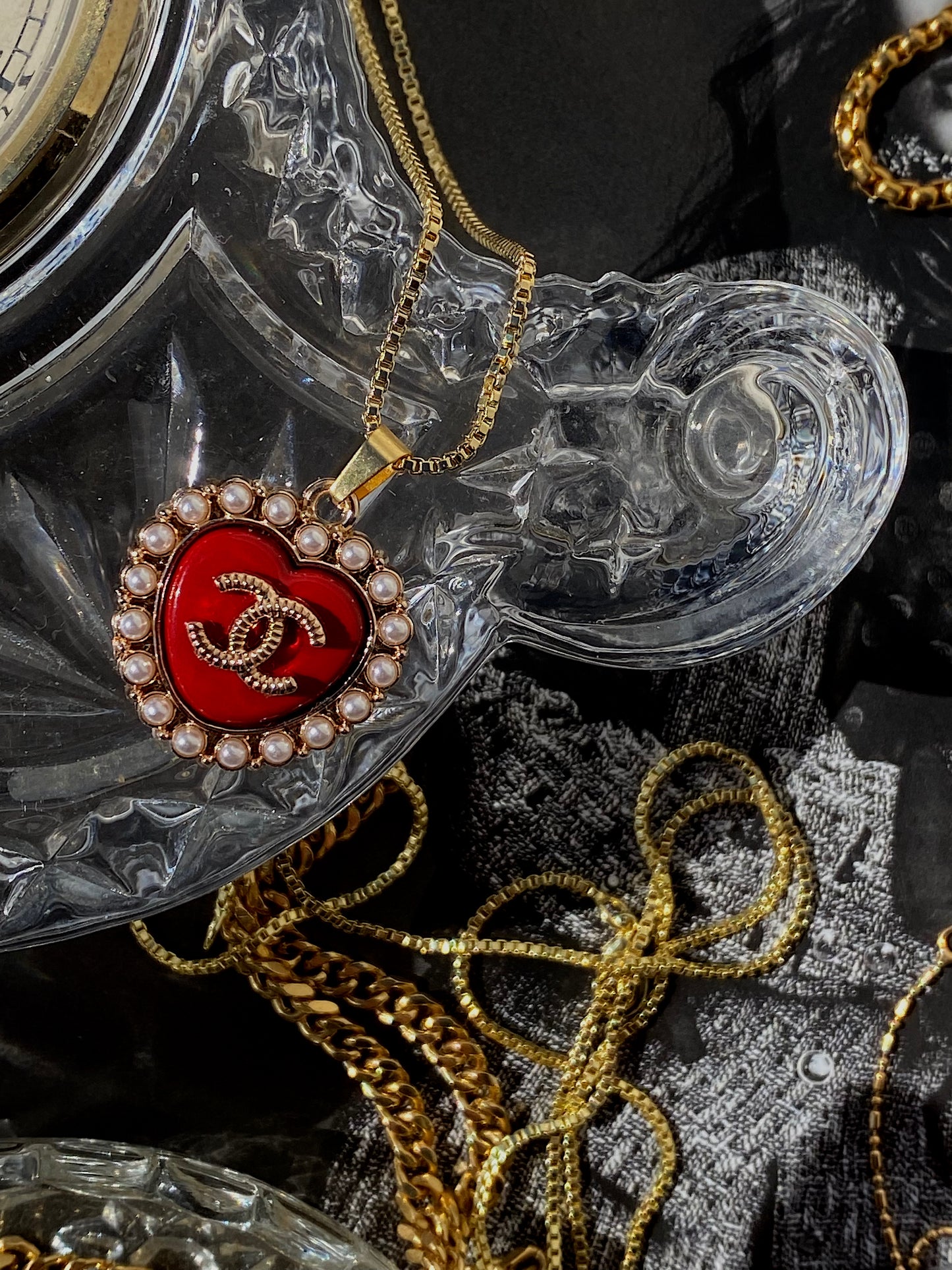 Crimson Hearts Pendant