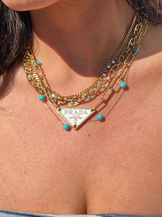 White Triangle Pendant