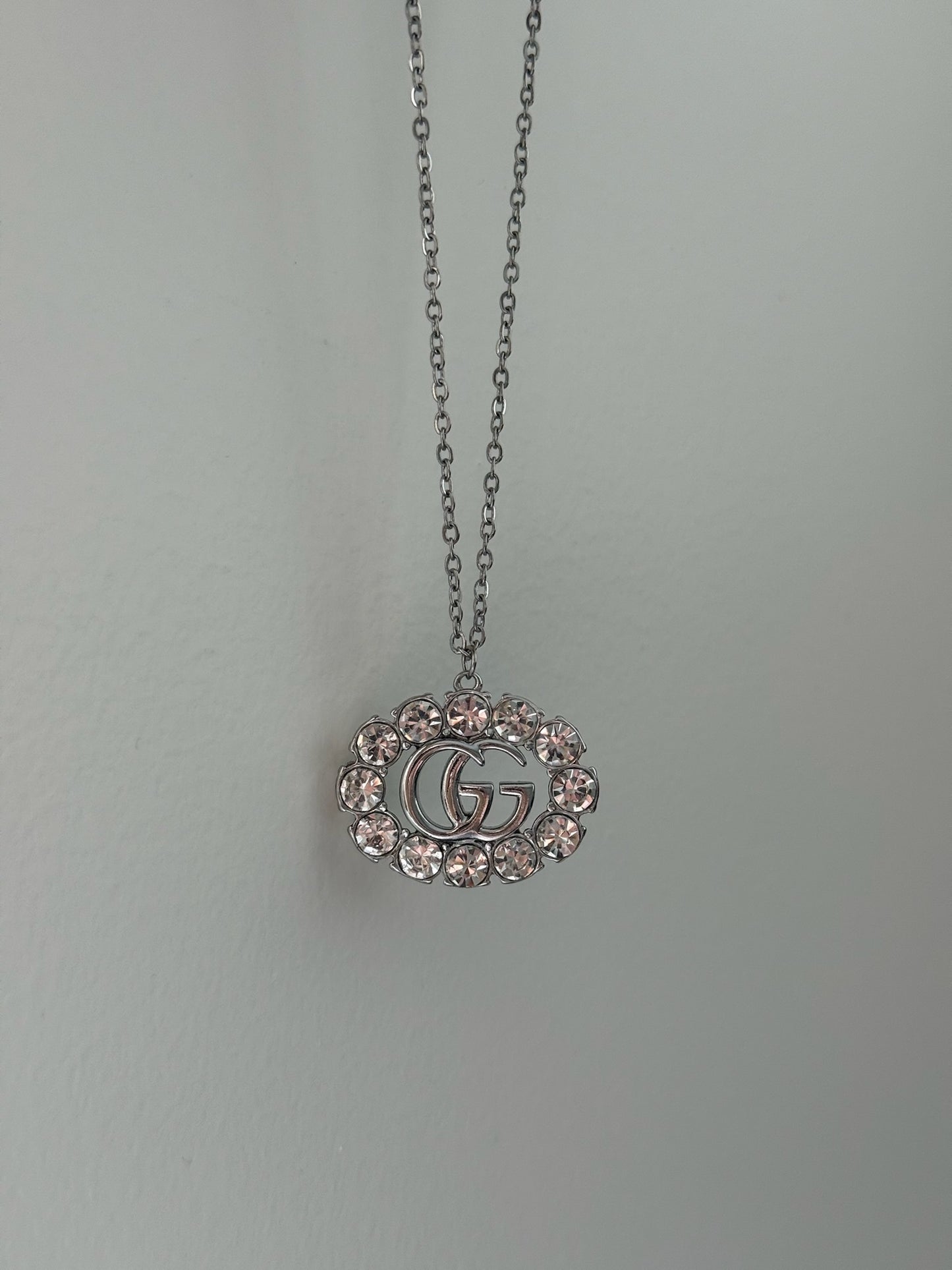 Silver Crystal G Pendant