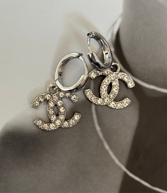 Silver Crystal Earrings
