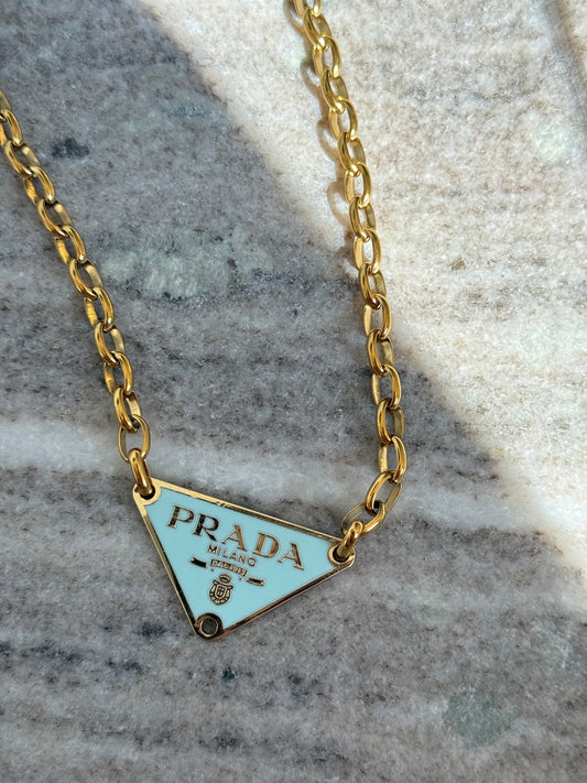 Tiffany Blue Triangle Pendant