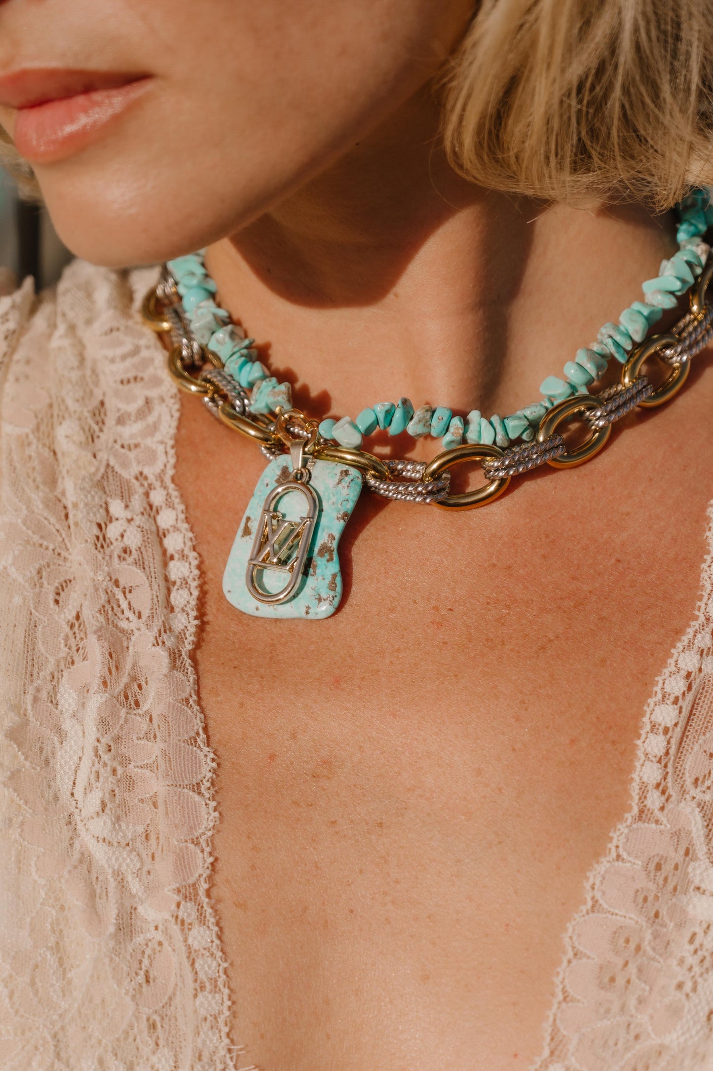 Turquoise Squoval Pendant