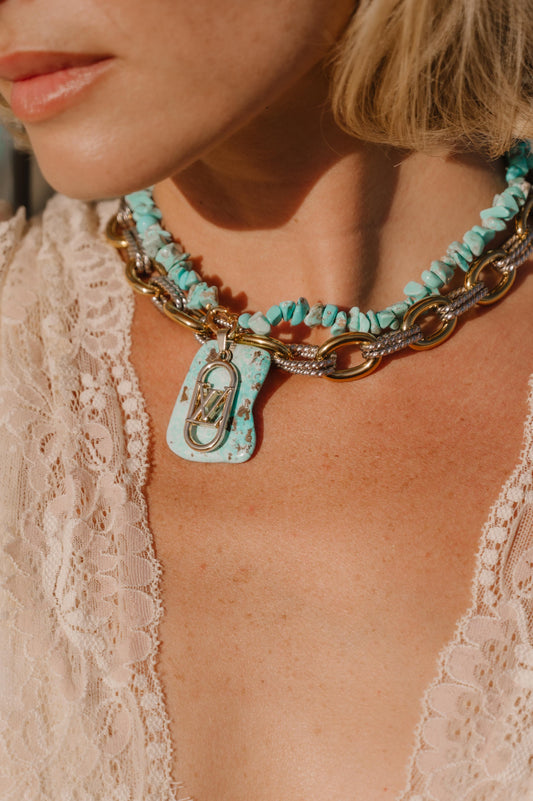 Turquoise Squoval Pendant