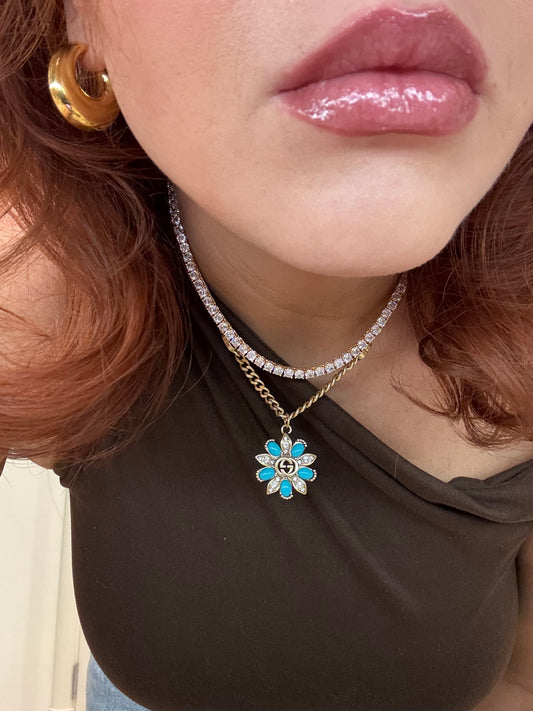 Turquoise Flower Pendant