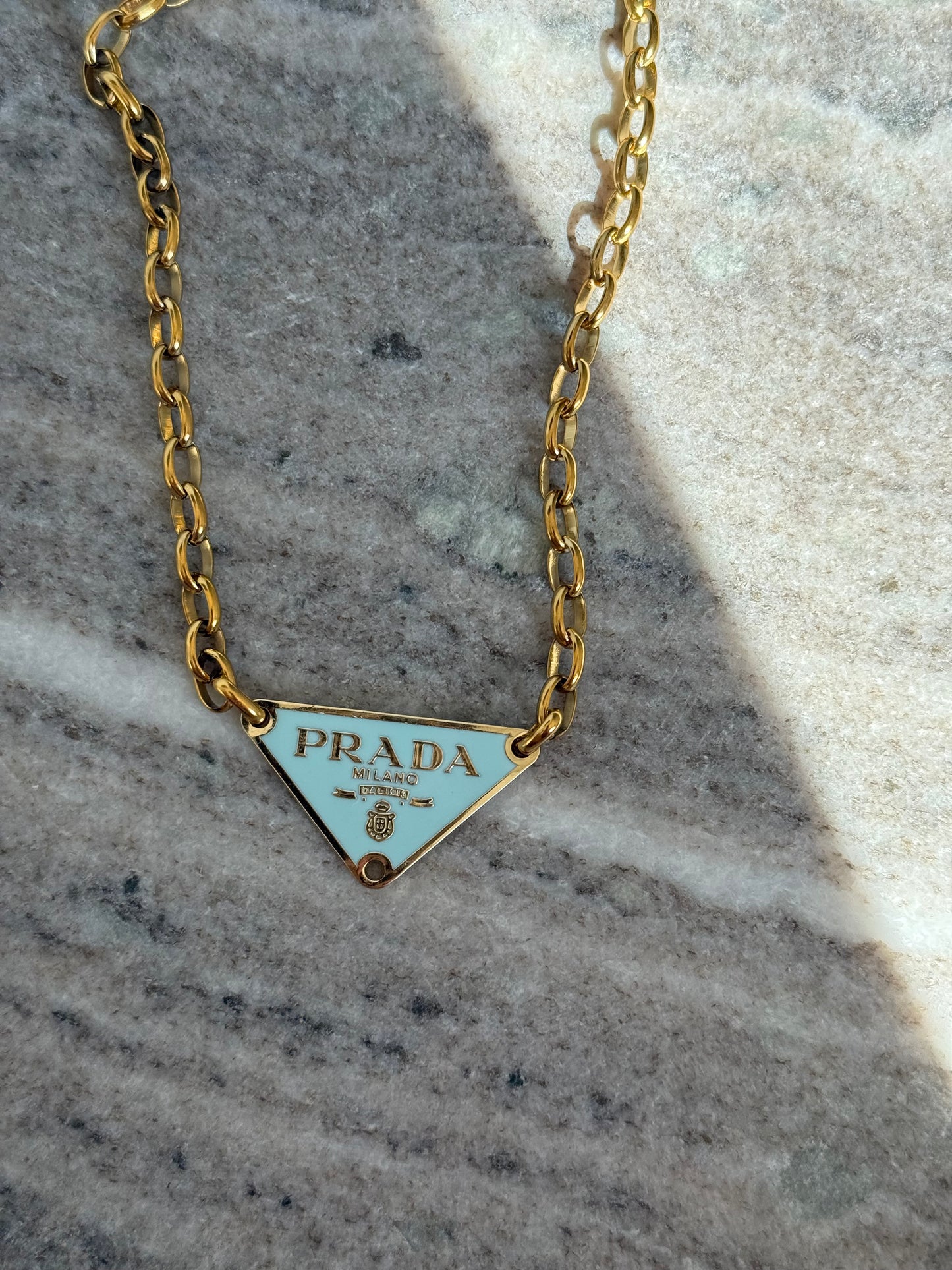Tiffany Blue Triangle Pendant