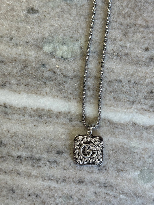 Silver Square G Pendant