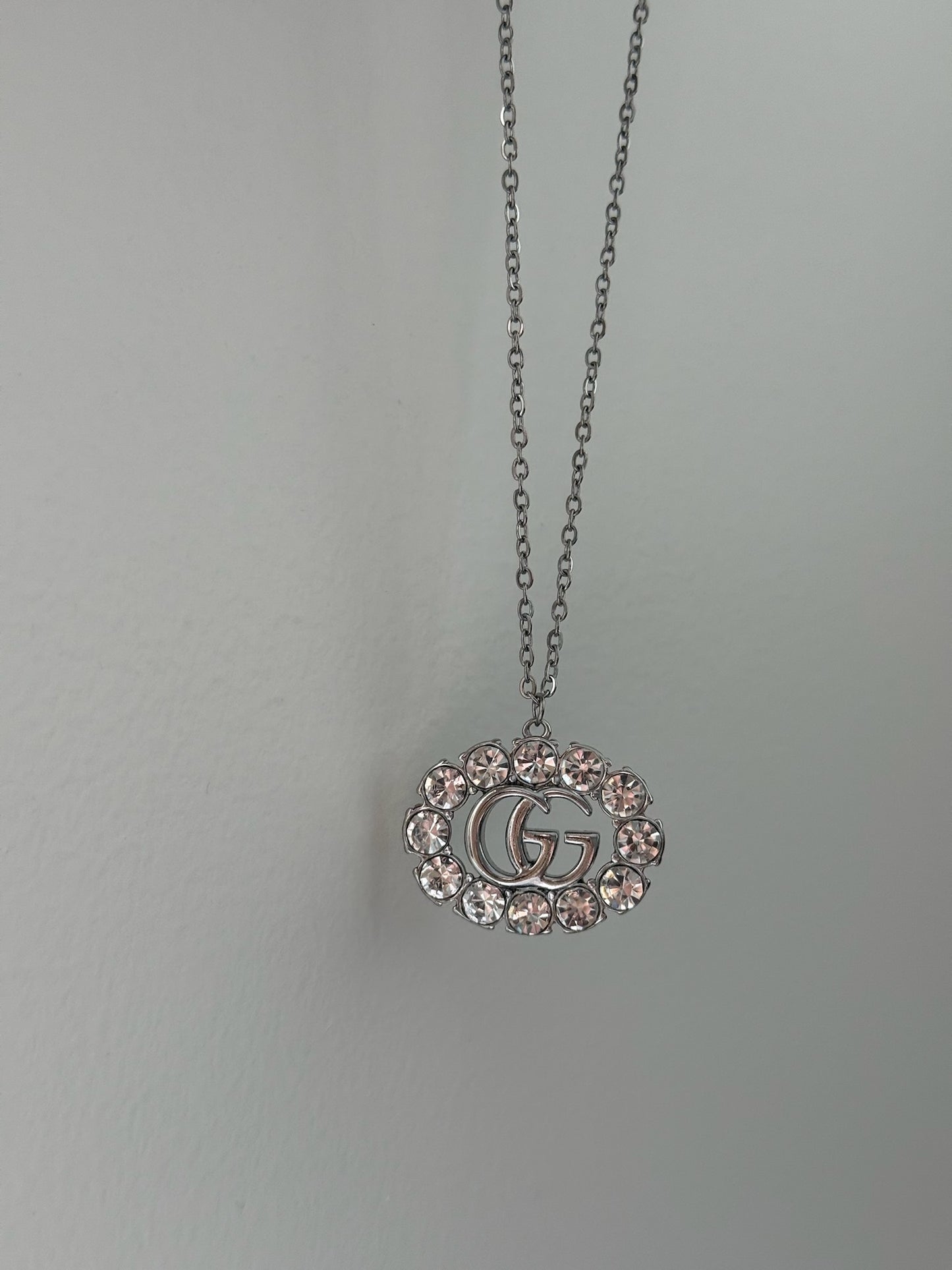 Silver Crystal G Pendant