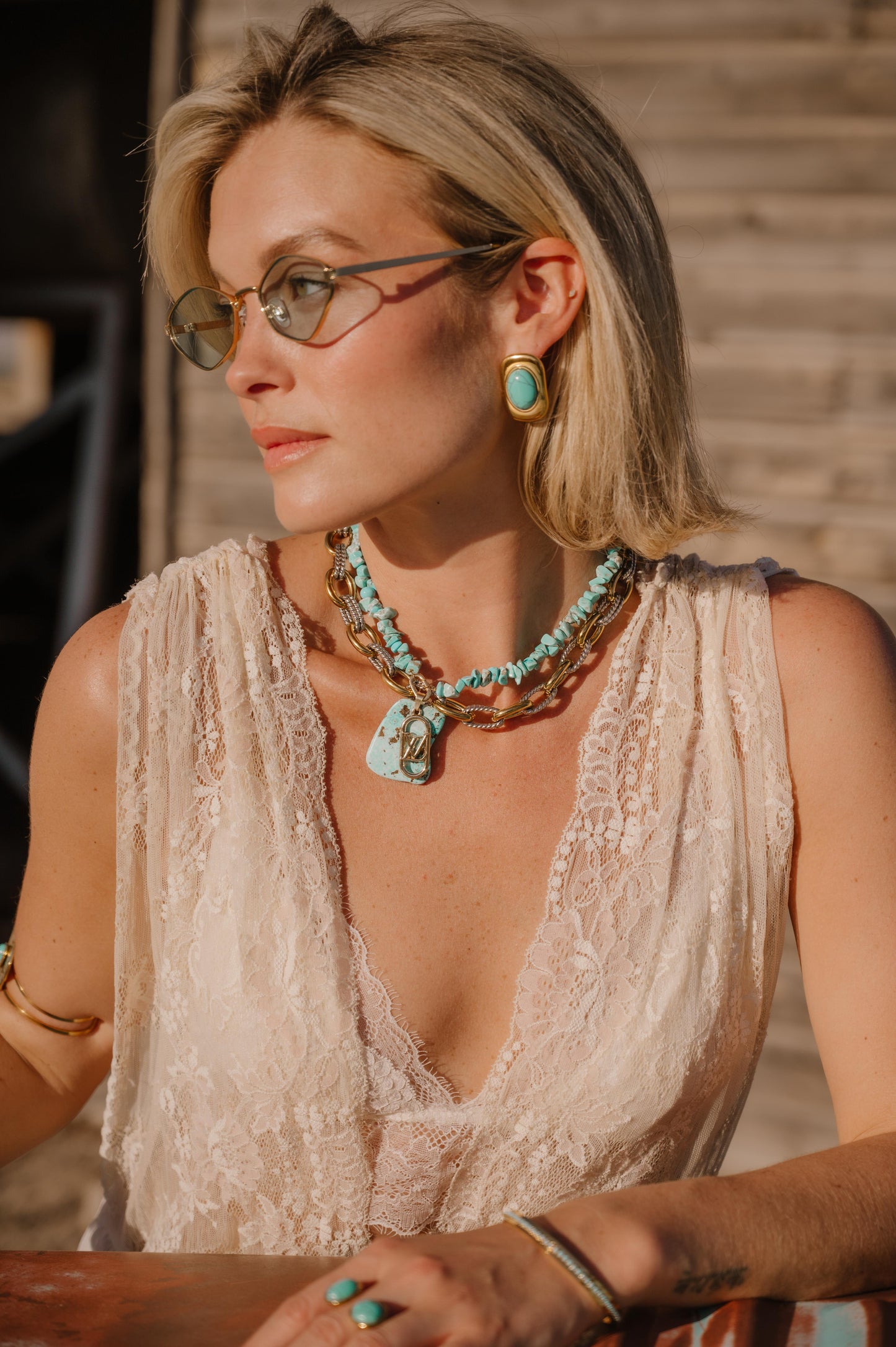Turquoise Squoval Pendant
