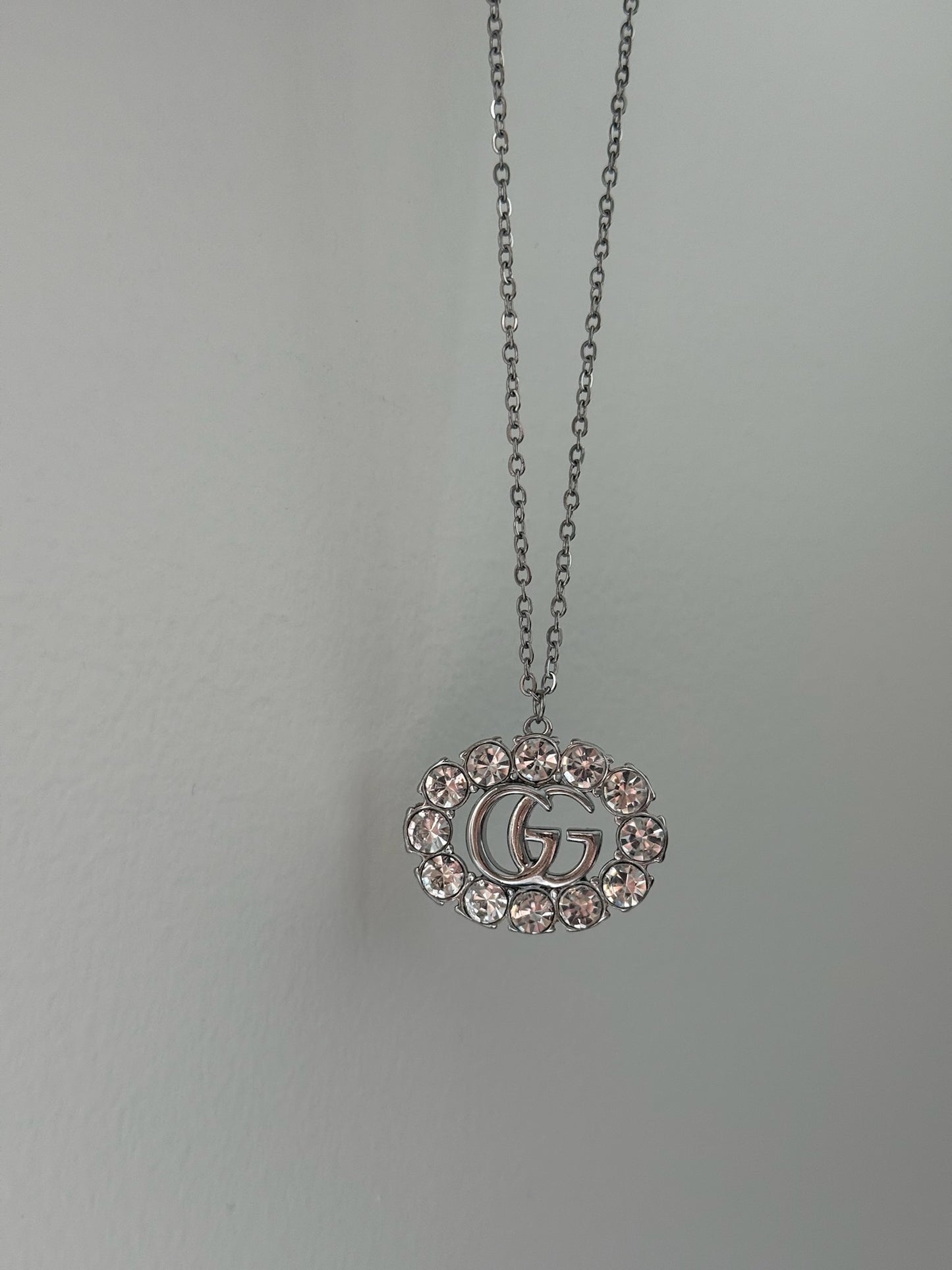 Silver Crystal G Pendant
