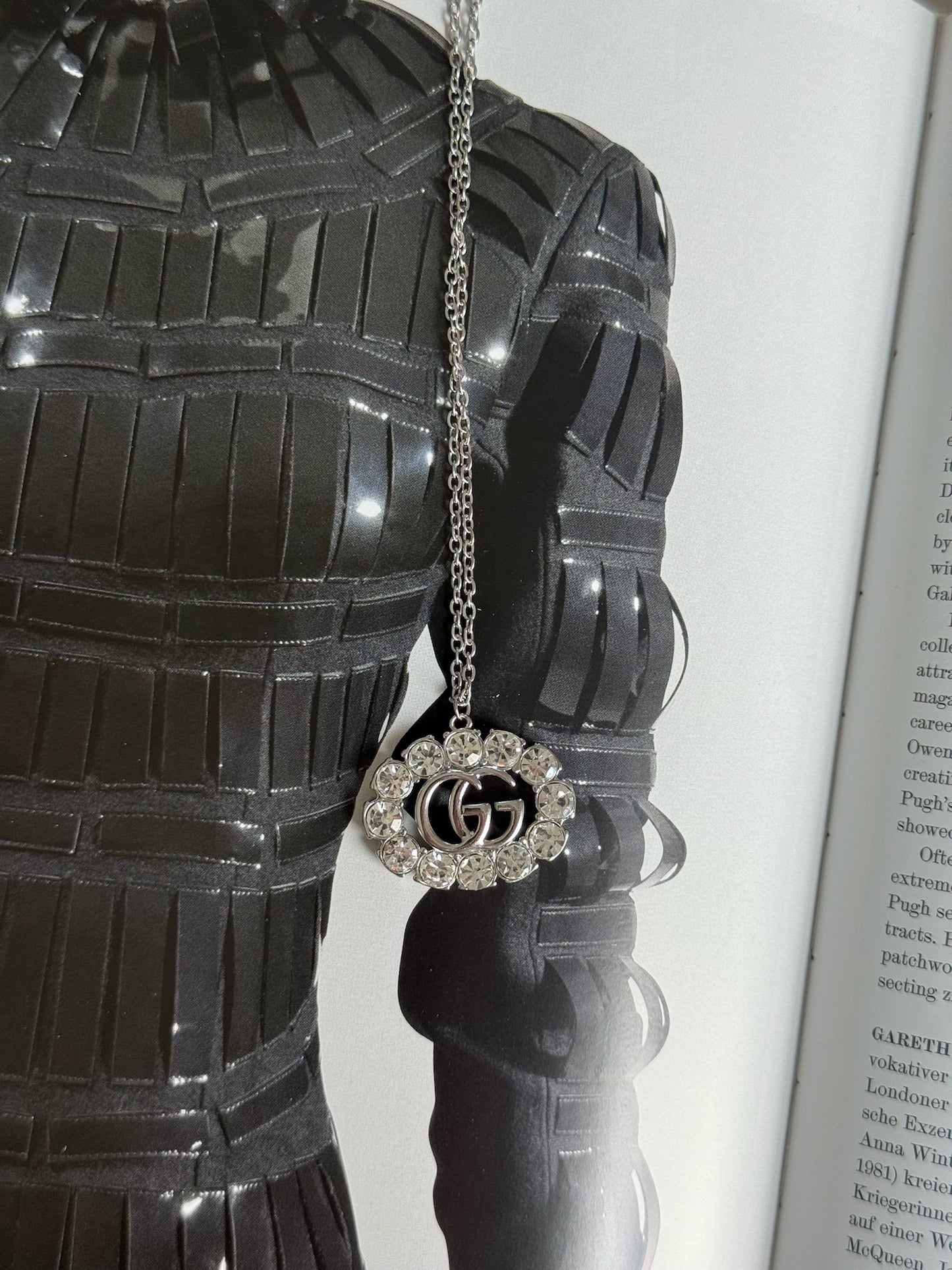 Silver Crystal G Pendant
