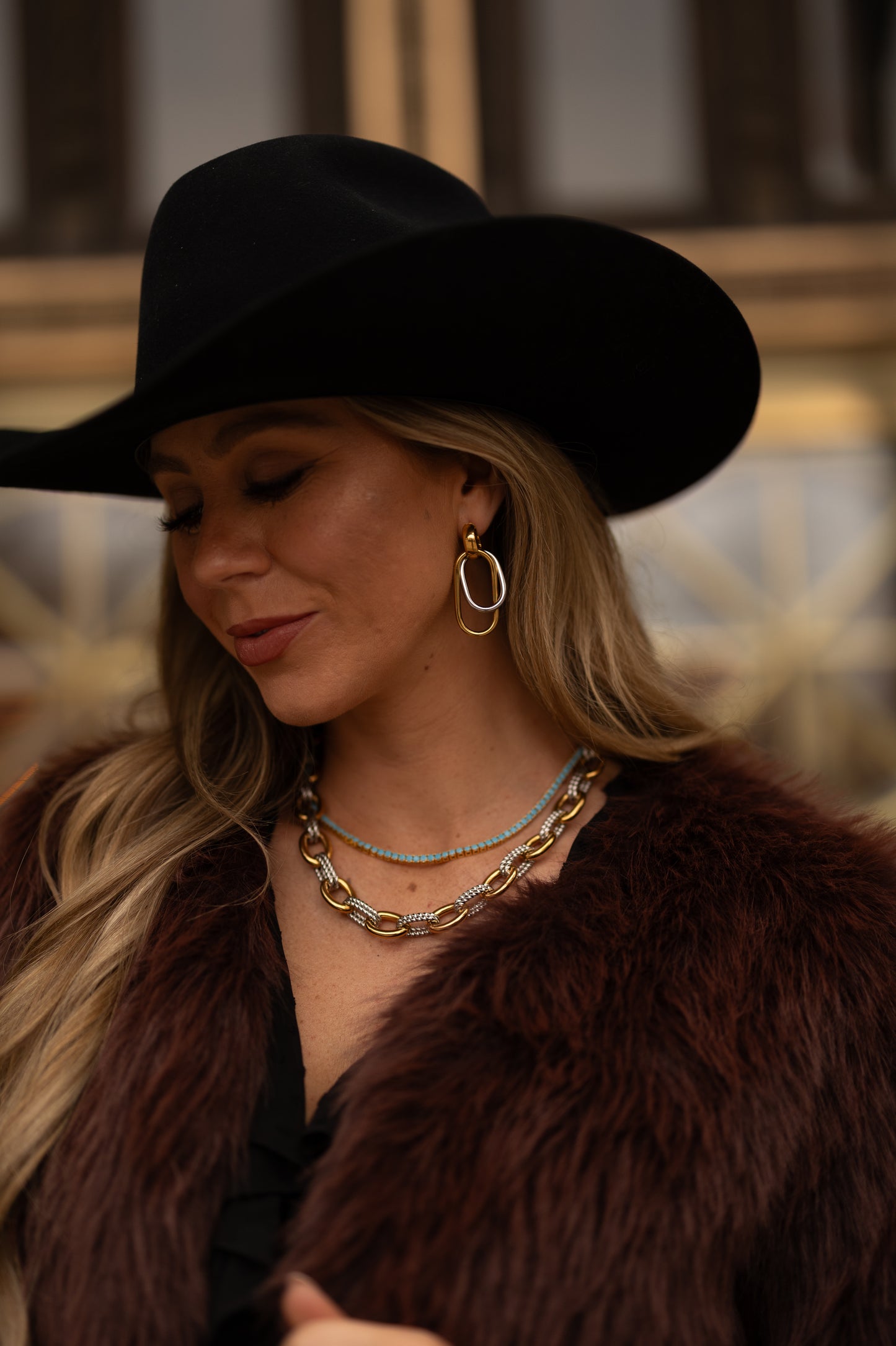 Two Tone Trail Earrings