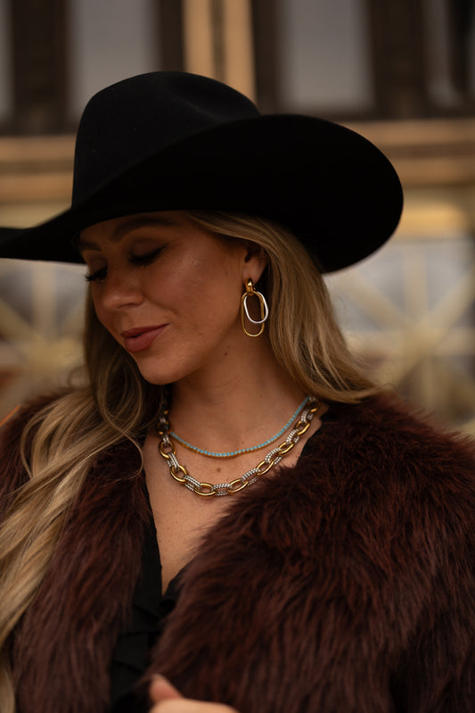 Two Tone Trail Earrings