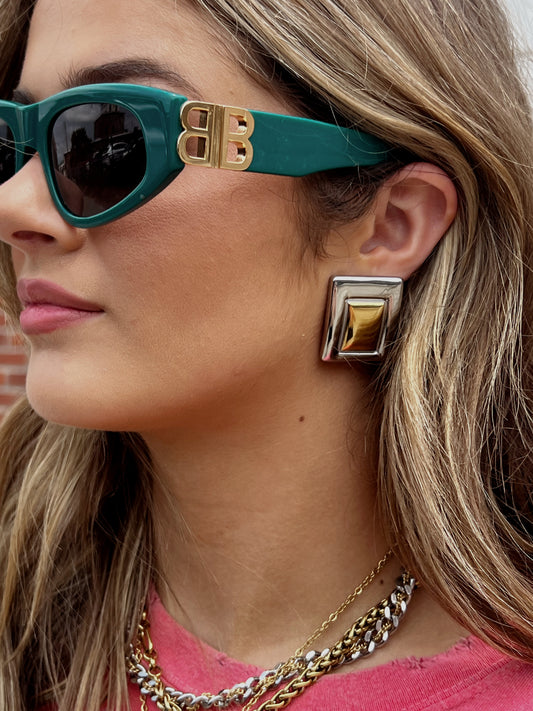 Two Toned Statement Studs