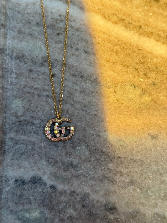 Iridescent Blingy Pendant