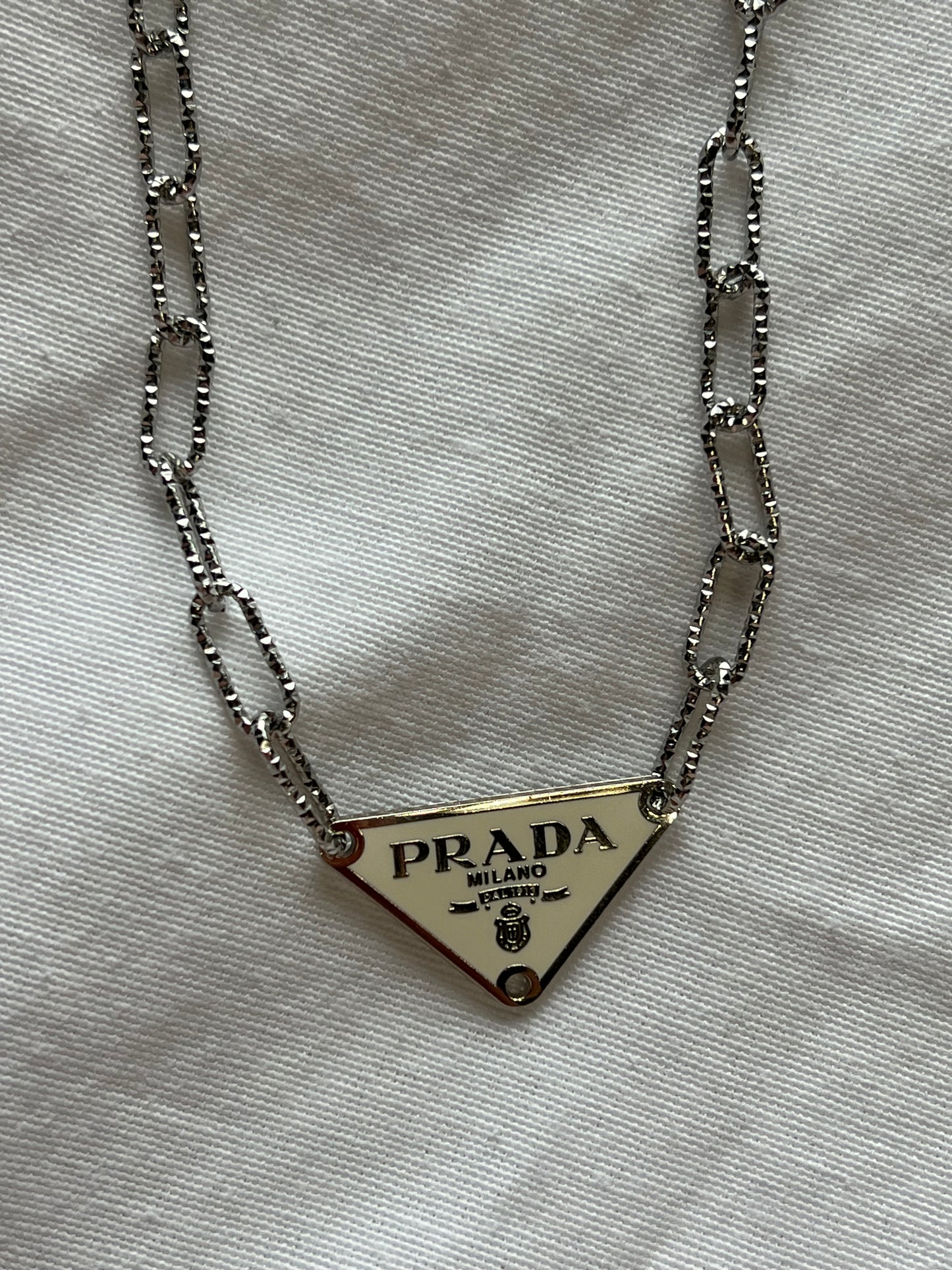 White Triangle Pendant