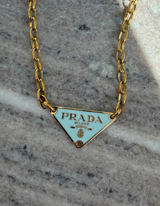 Tiffany Blue Triangle Pendant
