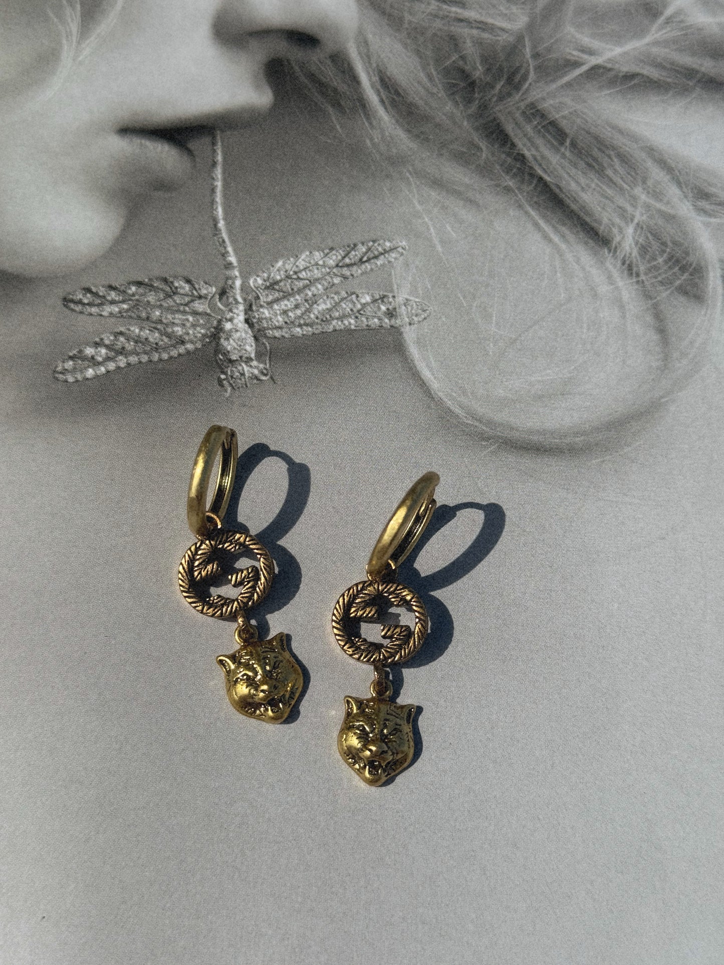 Tiger Pendant & Earrings